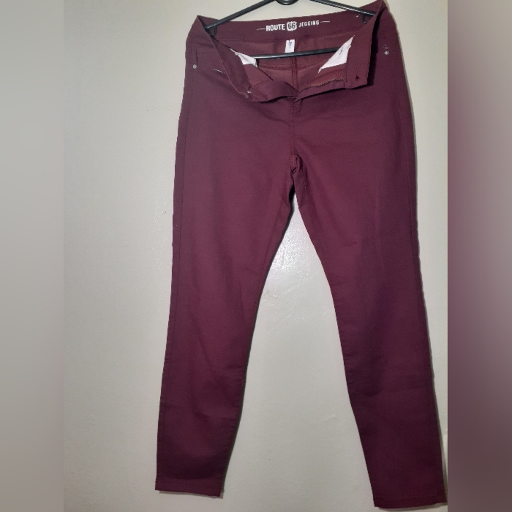 Route 66 Maroon Skinny Pants